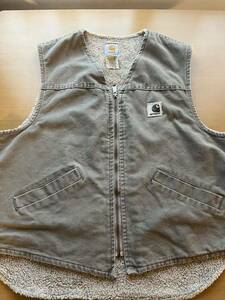 USA製 carhartt vest ダックベスト XL カーキ