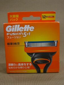 E1-200■即決 未開封品 箱難あり Gilette ジレット フュージョン 5＋1 極薄5枚刃 替刃 大容量パック 12個入り