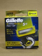 E1-202◇即決 未開封品 箱難あり Gilette ジレット プロシールド Wジェルスムーサー 5＋1 替刃 8個入り_画像1