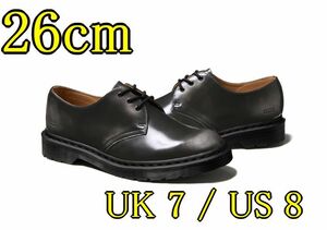 送料込 26cm UK7 / US8 新品 国内正規 Supreme Dr.Martens 1461 3-Eye Shoe Black シュプリーム ドクターマーチン