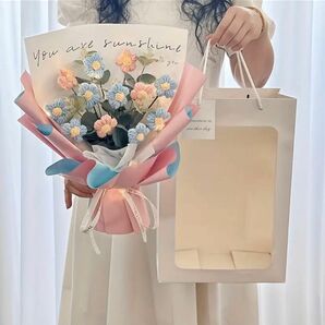 ワンホンブーケ　卒業式　始業式　結婚式　母の日　お祝い　花束　ウールニット