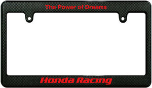 【新品・即決】カーボン調 ナンバーフレーム HONDA ホンダ HONDARACING ホンダレーシング 汎用