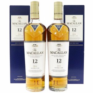 ◆ 2本セット ◆ マッカラン / MACALLAN ◆ 12年 ダブルカスク ◆ 700ml / 40% ◆ 箱付 ◆ D.