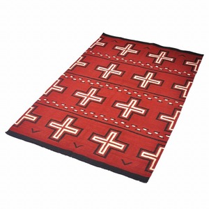 ラグフォレスト(Rug Forest)BOHOスタイルラグ6x4FT ナバホ サウスウェスタン Navajo Native Wool Rug[約183×122cm]6410/RED