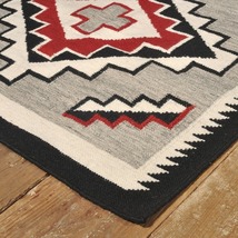 ラグフォレスト(Rug Forest)BOHOスタイルラグ5x3FT ナバホ サウスウェスタン Navajo Native Wool Rug[約152×91cm]5304/GRAY_画像6