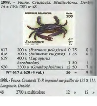（ソマリア）1998年甲殻類小型シート、YVert & Tellier評価12ユーロ（海外より発送、説明欄参照）_画像2