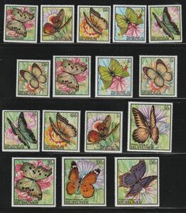 （ブルンディ）1968年蝶16種、スコット評価61.75ドル（海外より発送、説明欄参照）