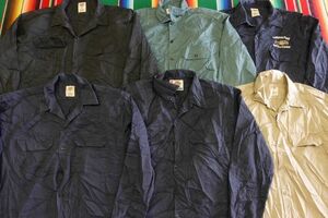 LSH-WK12 ディッキーズ Dickies 長袖ワークシャツ 無地 プレーン￥1～ビンテージUS古着卸セット業者まとめ売り