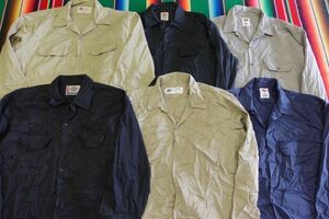 LSH-WK13 ディッキーズ Dickies 長袖ワークシャツ 無地 プレーン￥1～ビンテージUS古着卸セット業者まとめ売り