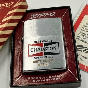 【人気のCHAMPION】1961年 ジッポー ZIPPO CHAMPION SPARK PLUGS チャンピオンプラグ PAT.2517191 キャンディボックス 取説
