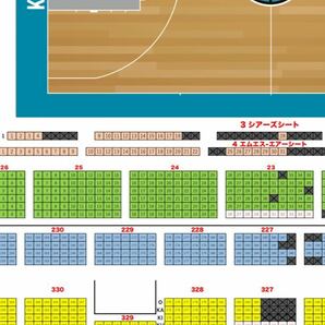 Bリーグ 4月21日（日） 京都ハンナリーズ vs 佐賀バルーナーズ 島津アリーナ京都 2F 229 1列目 1枚の画像3