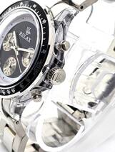 【即決！】RELAX リラックス 王冠ロゴ D5-S ヴィンテージカスタム腕時計 世界で最も人気のポール・ニューマン腕時計 黒文字盤 世田谷ベース_画像6