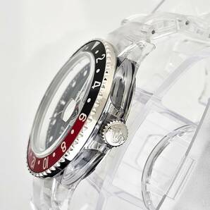 【1円】リラックス 王冠ロゴ 腕時計 GMT 黒/赤 24H回転ベゼル 世田谷ベース 所ジョージ 新品 GMT12の画像5