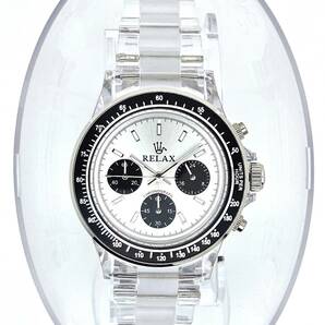 【激安1円】RELAX リラックス 王冠ロゴ D4 ヴィンテージ腕時計 クロノ 世界的にも注目されているモデル シルバー文字盤 世田谷ベースの画像1
