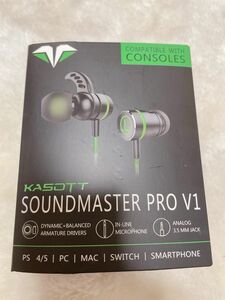 Kasott Soundmaster Pro V1 マイク付きゲーミングイヤホン
