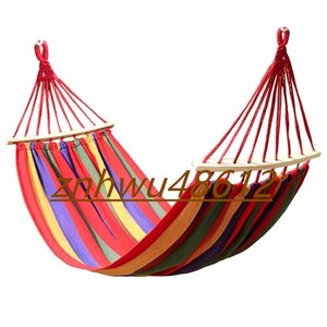 [エスペランザストア]厚い帆布で作られたポータブルハンモック 屋内 寝室 キャンプ 旅行用のスイングベッド