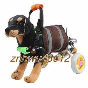 犬用 車いす ペット 歩行器 小型犬用 車椅子 ドックウォーカー 補助輪 (グレー)