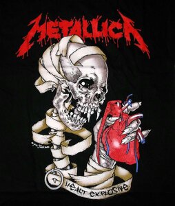 ★メタリカ Tシャツ METALLICA HEART EXPLOSIVE - L 正規品 パスヘッド スカル