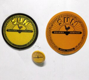 ★サン レコード ステッカー ワッペン バッジ Sun Records 3p set 正規品! Elvis presley rockabilly 雑貨 ロカビリー