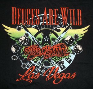 ★エアロスミス Tシャツ AEROSMITH DEUCES ARE WILD, VEGAS - XL 正規品 pump get a grip ロックス your wings rocks