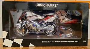 ☆1円スタート☆1/12 ミニチャンプス HONDA RC211V TEAM PRAMAC HONDA MAKOTO TAMADA #6 MotoGP 2003 送料無料