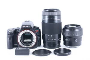 ★極美品★ソニー SONY α55 ダブルレンズキット ★動作OK★#M241