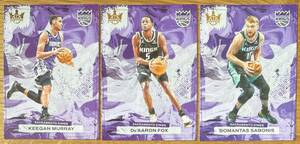 Keegan Murray / De’Aaron Fox / Domantas Sabonis 2023-24 Court Kings キングス Panini NBA