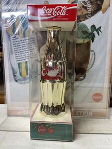 ★Coca-Cola Coke コカ・.コーラグッズ　1996クリスマスサンタクロース　ゴールドボトル箱入り