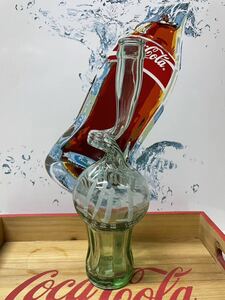 ★Coca-Cola Coke コカ・コーラグ空瓶アート置物 レトロボトル190ml 変形ボトル