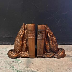 【Vintgae】1960s Praying Hands Bookendプレイングハンズ プレイハンド ブックエンド 本立て 祈り手 ヴィンテージ アンティーク B