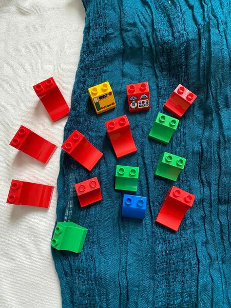 【LEGO】レゴ デュプロ ブロック ★ レアプリント ★ カーブ他【全15個】
