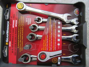 GEARWRENCH クスラチェットレンチ 10,12,13,14,15mm コンビネーションラチェットレンチ コンビネーションレンチ ラチェットレンチセット 