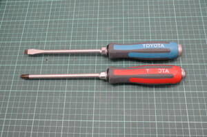  postage 520 jpy rare TOYOTA Toyota original plus minus screwdriver 2 pcs set used beautiful goods 3 number penetrate KTCbe cell TONE DEEN. also 