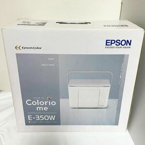 未使用ジャンク通電確認のみEPSON Colorio me コンパクトプリンター E-350W ホワイトモデル エプソン インクジェットプリンター カラリオ