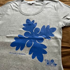 フラダンス半袖Tシャツ　ハワイアンキルト　ウル　杢グレー　L Lサイズ　フラレッスン半袖Tシャツ