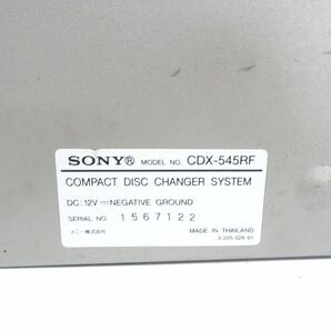 tyom 1168-1 387 SONY ソニー CDチェンジャー CDX-545RF ソニー FMモジュレーター 10連装マガジン 通電未確認品 現状品 カーオーディオの画像6