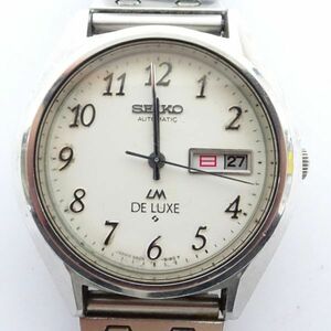 ♪tyom 1224-2 264 稼働品 SEIKO LM DELUXE セイコー ロードマチック デラック 5626-8140 自動巻 白色文字盤 シルバー メンズ 腕時計 貴重