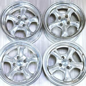 WORK Goocars 15 -inch 7j 35 PCD100 aluminium wheel 4H 4ps.@GOOCARS deep rim Work compact car etc. 