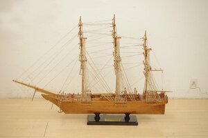 帆船模型 カティーサーク号 THE CATTYSARK1865 モデルシップ 木製 帆無し 全長154cm 約1/60スケール 大型 完成品 飾り台※直接引取限定※