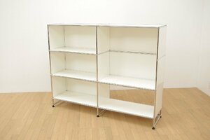  beautiful goods USMHaller is la- cabinet 2 row 3 step system unit pure white open shelf rack living storage high board modern 