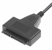 送料無料！　USB-SATA変換ケーブル　電力不足時の追加USB端子付き　USB 2.0-SATA 2.5インチ SSD / HDDに最適 　ラズパイでRAIDも可能！_画像2