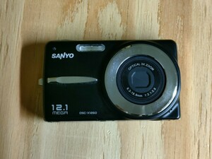 【美品】【作例あり】SANYO DSC-X1260 ブラック オールドコンデジ 平成 デジカメ