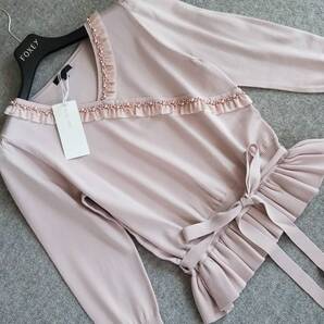 新品 TO BE CHIC 【ウォッシャブル】可愛いフリルコンビニット 40 ピンク 36300円