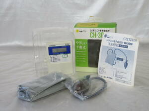 【健康用品】　シチズン CITIZEN　電子血圧計　CH-302B　やさしい手動式　血圧計　未使用経年保管品　現状品