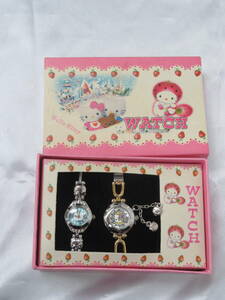 [ clock ] Hello Kitty Hello Kitty wristwatch 2 kind WATCH clock storage goods 