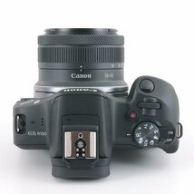 1円～ Canon キヤノン ミラーレス一眼カメラ EOS R100 / 18-45mm 4.5-6.3 / 55-210mm 5-7.1　【電源ONのみ確認】_画像3