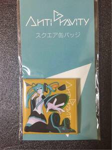 １点のみ！【新品】初音ミク Anti Gravity スクエア缶バッチ 雪ミクスカイタウン限定　SNOWMIKU 定価440円