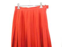 Christian　Dior　　ディオール　スカート　ひだあり　オレンジ　オールシーズン　レディース　Y-185_画像1