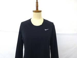 NIKE　ナイキ　長袖シャツ　スポーツ　通気性　ブラック　M　春秋冬　レディース　Y-445え