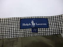 RALPH LAUREL　ラルフローレン　スカート　千鳥柄　膝下丈　ベージュ　11　オールシーズン　レディース　Y-460え_画像6